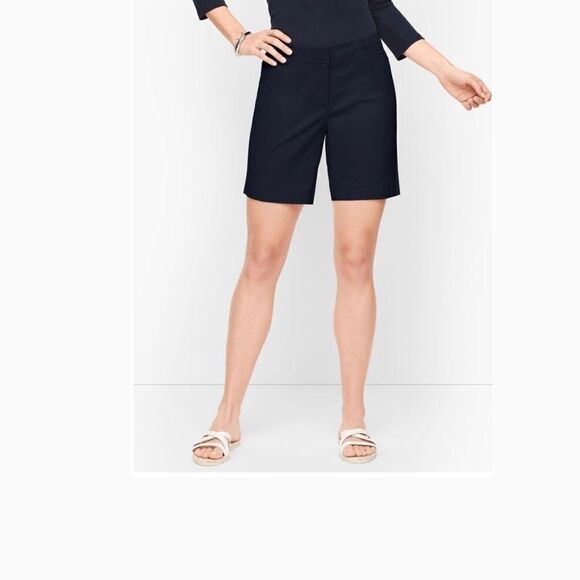Talbots Black Cotton Twill Perfect Shorts - Picture 1 of 4